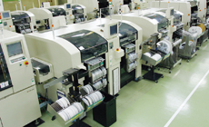 Electronic component mounting line